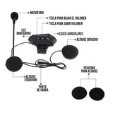 Intercomunicador Casco Moto Bluetooth Auricular Llamadas BT-12