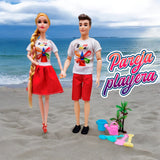 Muñecas Pareja Playera Articulada Infantil juguete W-FQ115K4