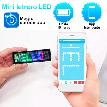 Letrero LED Multicolor Personal Escarapela Luminosa Programable LB4C