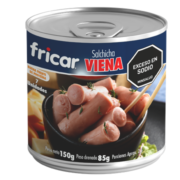 SALCHICHA TIPO VIENA ENLATADA FRICAR  150G       