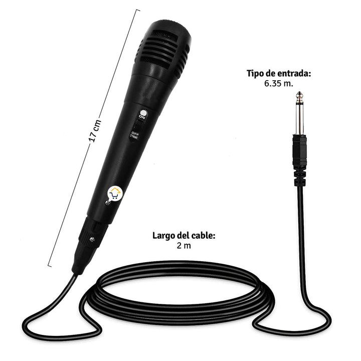 Micrófono Alámbrico Para Parlante Cabina Karaoke VSSM1817