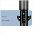 Micrófono profesional condensador omnidireccional USB con luz RGB