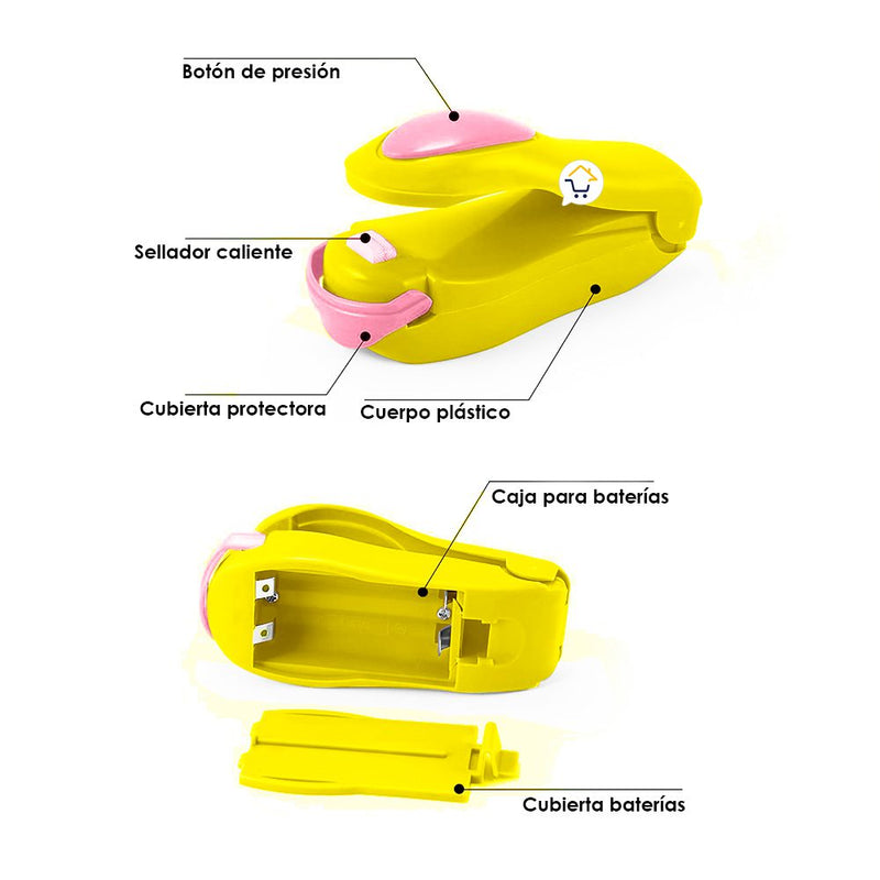 Mini Sellador de Bolsas Manual Portátil Cocina MJP158