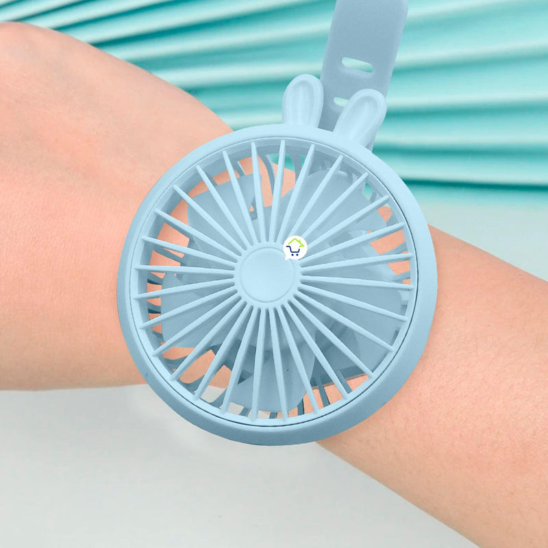 Mini Ventilador Reloj Portátil Recargable Para Muñeca MHT709