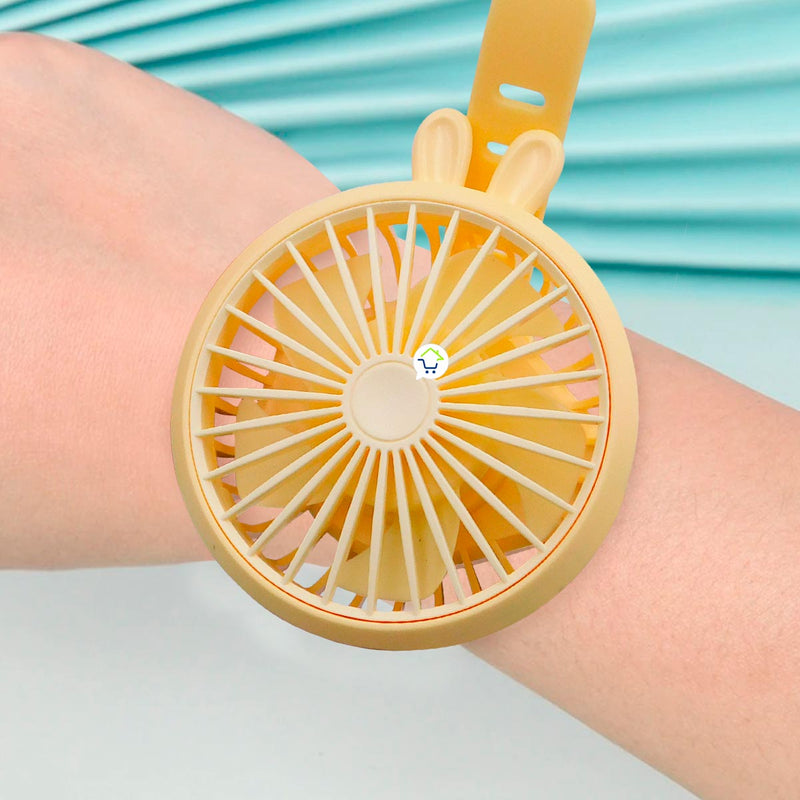 Mini Ventilador Reloj Portátil Recargable Para Muñeca MHT709