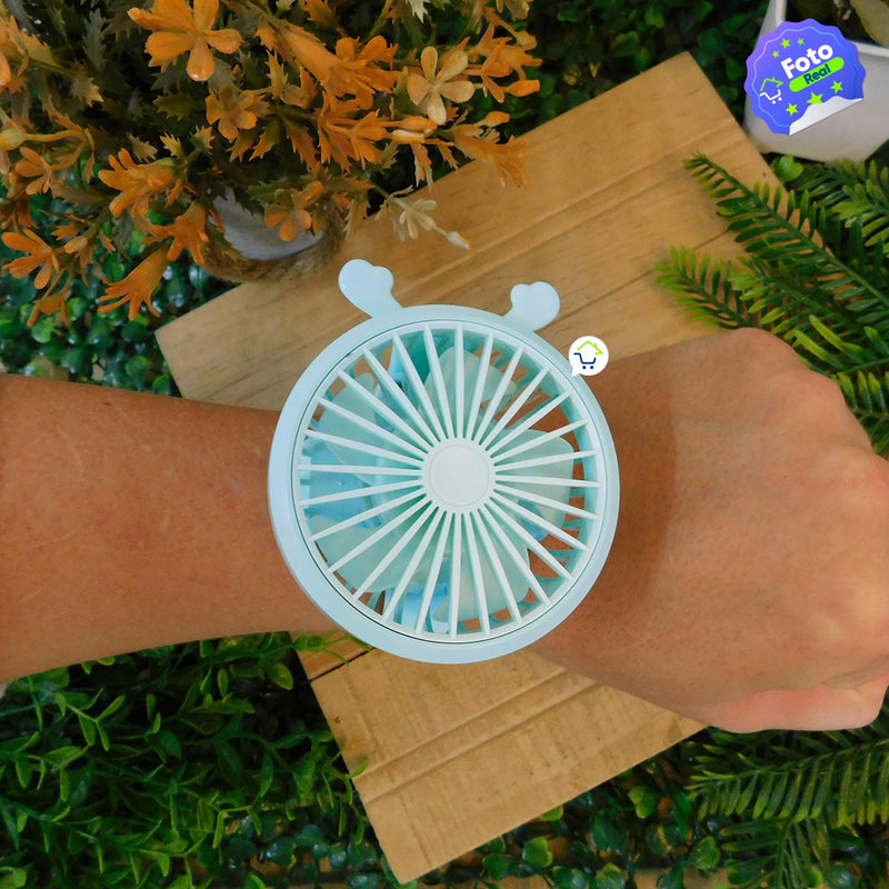 Mini Ventilador Reloj Portátil Recargable Para Muñeca MHT709