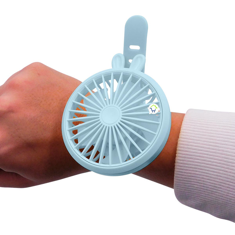 Mini Ventilador Reloj Portátil Recargable Para Muñeca MHT709
