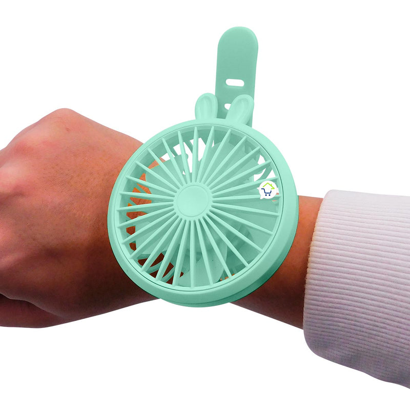 Mini Ventilador Reloj Portátil Recargable Para Muñeca MHT709