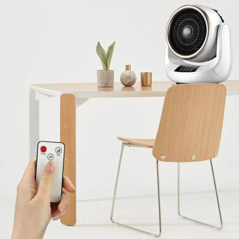 Mini calentador de ambiente y ventilador con control remoto