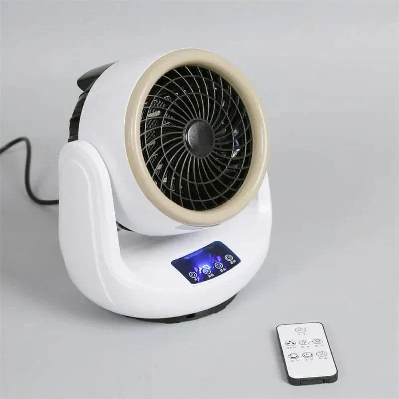 Mini calentador de ambiente y ventilador con control remoto