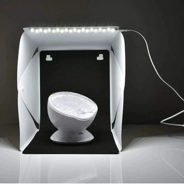 Mini estudio fotográfico plegable con luz led