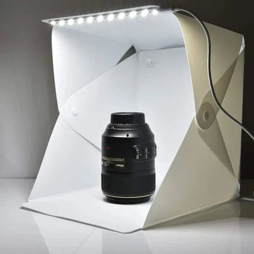 Mini estudio fotográfico plegable con luz led