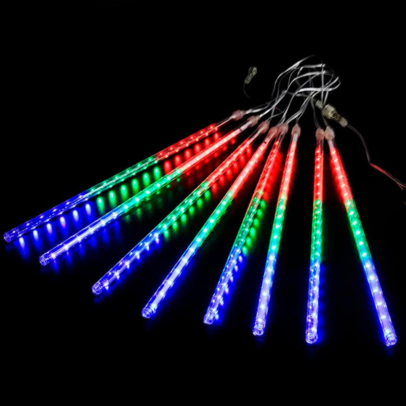 Luces Led Meteoro Solares 3 M Lagrimas 30 cm Decoración Navidad C2028
