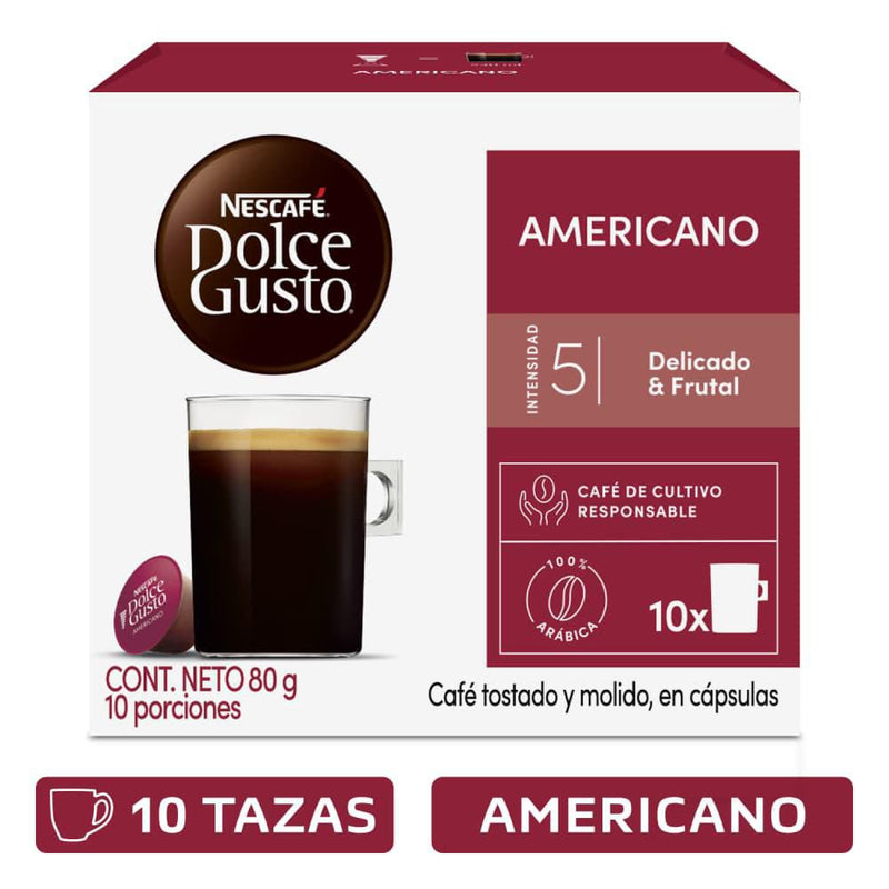 CAFE NESCAFE DOLCE GUS 10U 80G AMERICANO