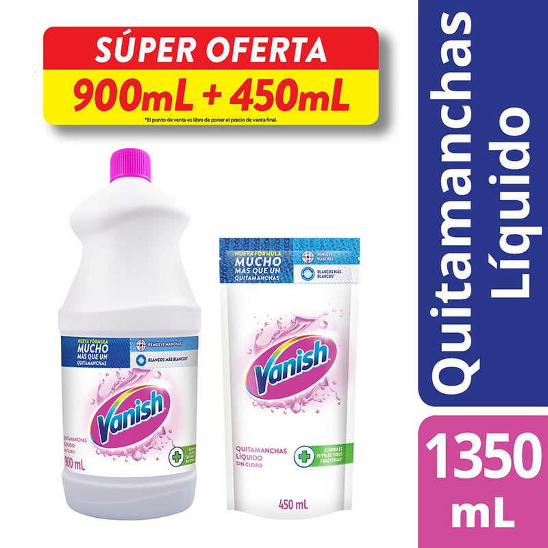 LIMPIADOR VANISH 900ML BLANCO + 450ML