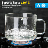 Olla De Vidrio Resistente Al Calor Cacerola 1350 ml Utensilio Cocina YWJ1265