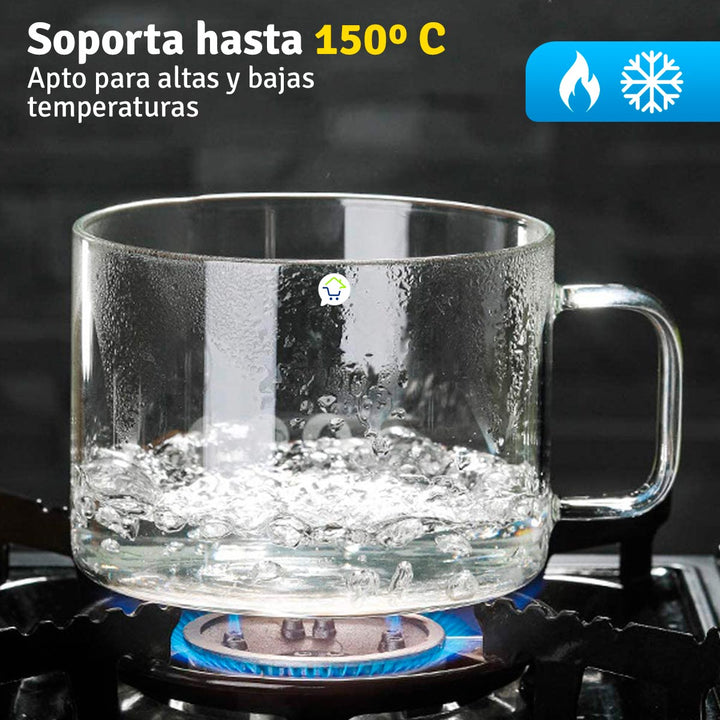 Olla De Vidrio Resistente Al Calor Cacerola 1350 ml Utensilio Cocina YWJ1265