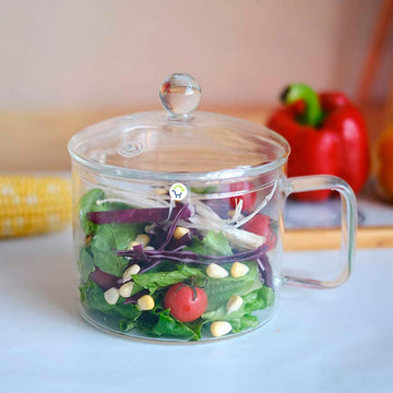 Olla De Vidrio Resistente Al Calor Cacerola 1350 ml Utensilio Cocina YWJ1265