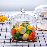 Olla De Vidrio Resistente Al Calor Cacerola 1350 ml Utensilio Cocina YWJ1265