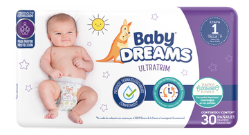 PAÑALES ULTRATRIM BABY DREAMS ETAPA 1 X30 UND