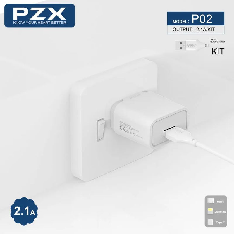 Cargador Para Celular 2.1A PZX P02