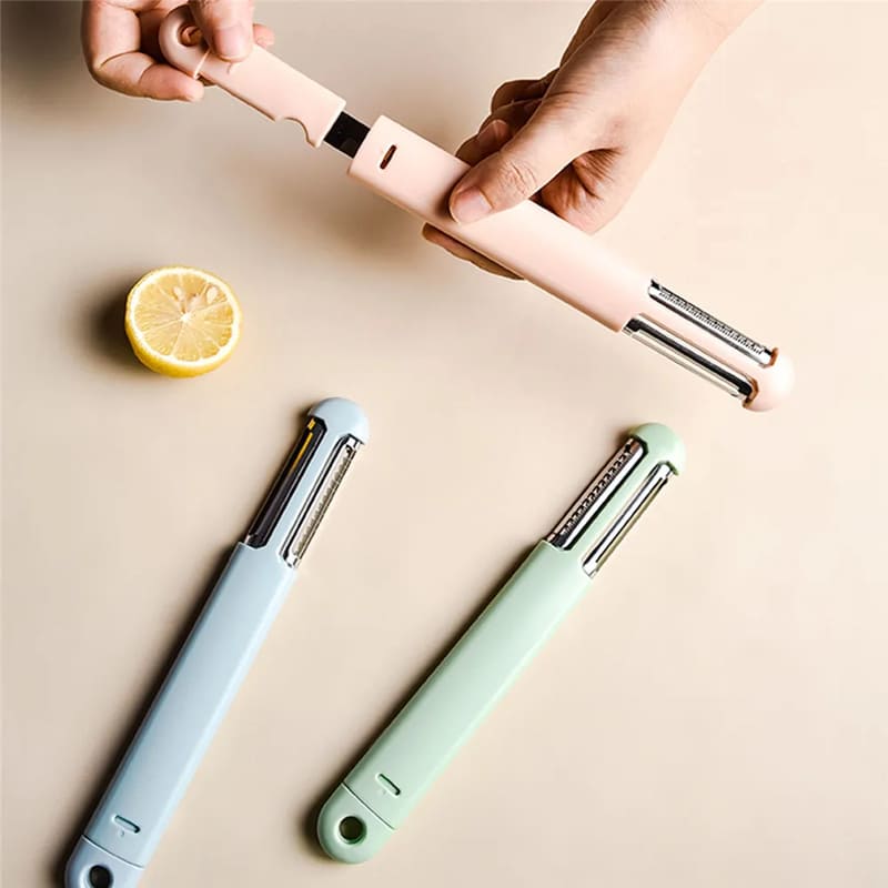 Cuchillo pelador 3 en 1 multifuncional acero inoxidable