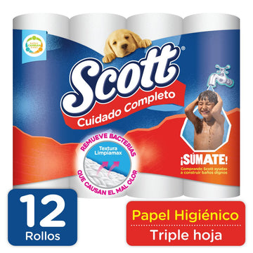 PAPEL HIG SCOTT 12U CUIDADO COMPL 3H XXG
