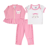 CONJUNTO 3PZS BEBE NIÑA 1779 LOS CHIROS DE MARIA JOSE