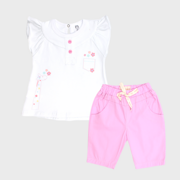 CONJUNTO SHORT BEBE NIÑA 50046 FOR BABY