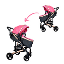COCHE MOISES MILAN 1 BEBESITOS ROSADO
