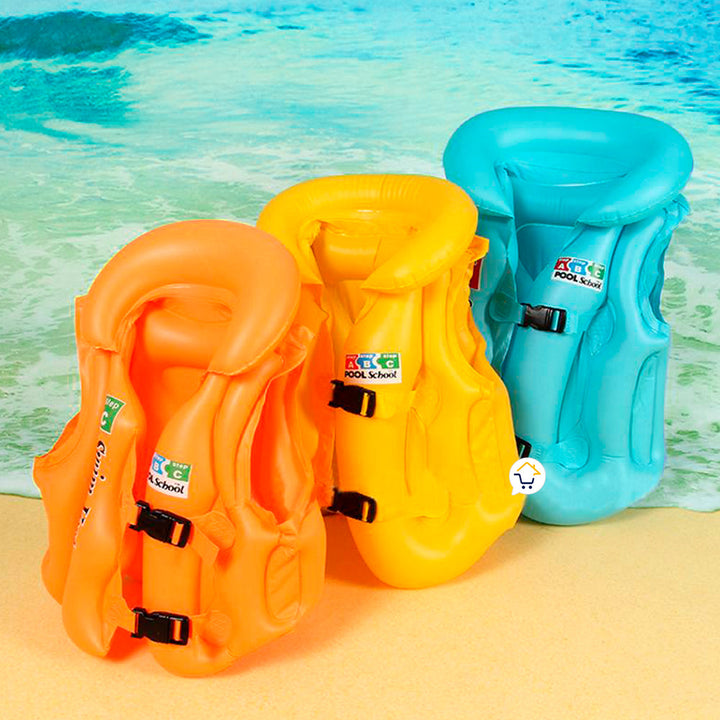 Chaleco Salvavidas Inflable Niños Flotador Piscina Broches MD291
