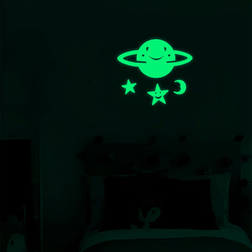 Planeta y Estrellas Luminosas Fluorescentes Cielo Noche AF-006