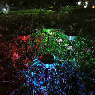 Pack De Focos Solares Luz Cálida Y Multicolores