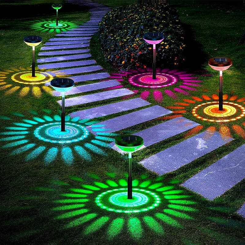 Pack De Focos Solares Luz Cálida Y Multicolores