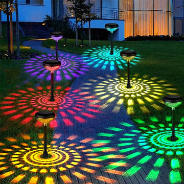 Pack De Focos Solares Luz Cálida Y Multicolores