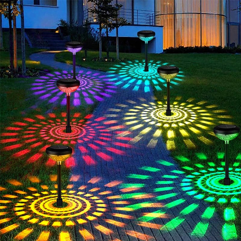 Pack De Focos Solares Luz Cálida Y Multicolores