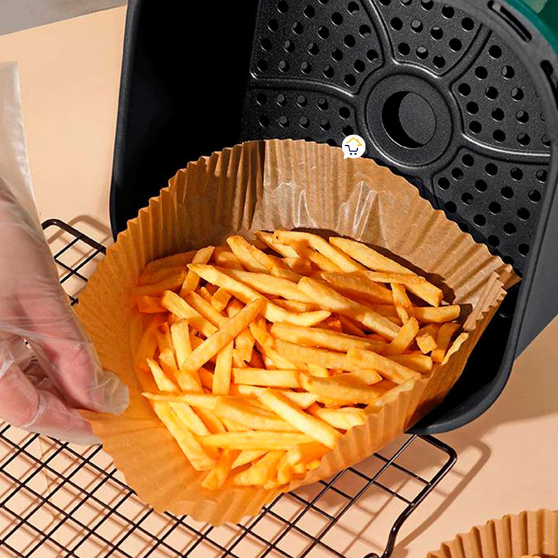 Papel Antiadherente x100 Para Freidora de Aire Air Fryer Pad Paper PAE03