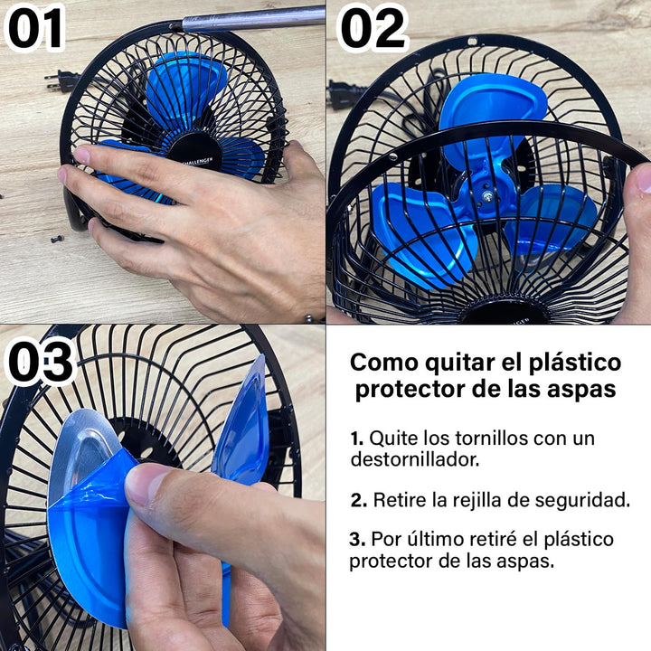 Ventilador Abanico Potente 6 Pulgadas Alta Velocidad Escritorio Oficina MS2009