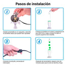 Lámpara de Lava Luz Decorativa Base Plateada 1037