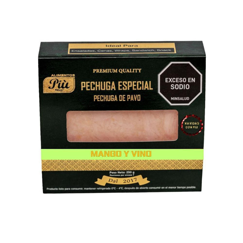 PECHUGA DE PAVO PIU 250 CON MANGO