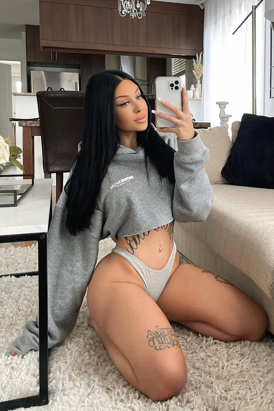Panty tanga de algodón ajuste perfecto - Gris