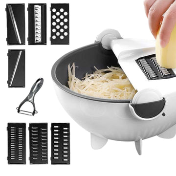 Rallador Rebanador Manual Cocina 9 en 1 Multiusos