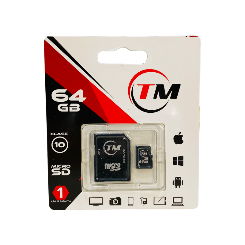 Memoria Micro SD 64GB Clase 10 TM