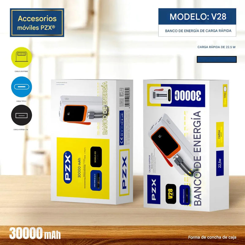Power Bank De 30.000 mAH Con 111Wh PZX V28