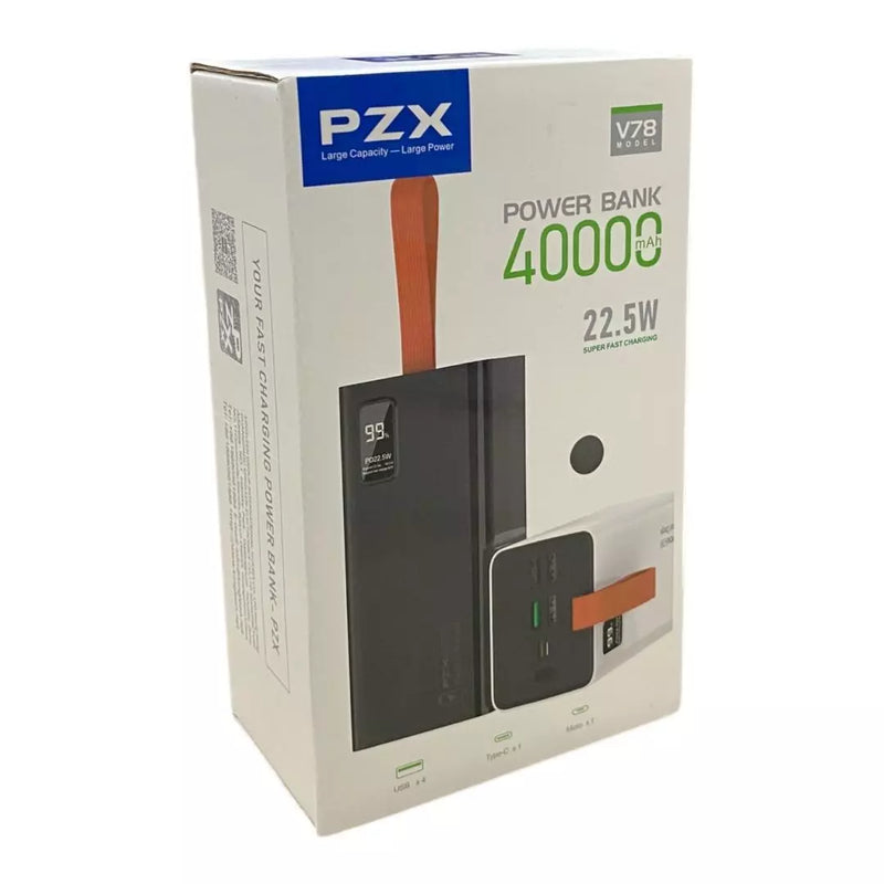 Power Bank PZX Capacidad 40.000mAH Y Potencia 22.5W V78
