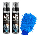 Protector de pintura y Brillo 2 Frascos Water Shield Para Vehículos Nano protección Impermeable AQ01