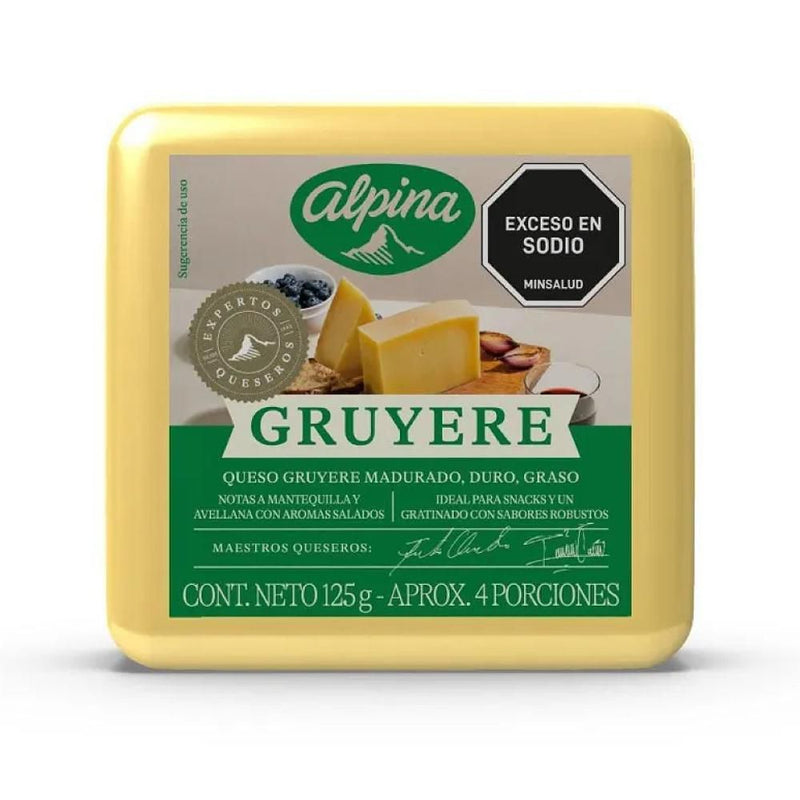 QUESO GRUYERE ALPINA 125G CUÑA