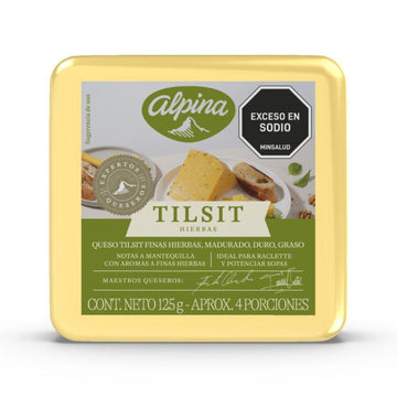 QUESO TILSIT ALPINA 125G CUÑA FI/HIERBAS