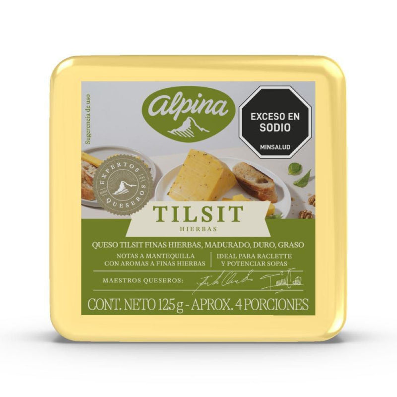 QUESO TILSIT ALPINA 125G CUÑA FI/HIERBAS