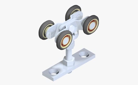 RODACHIN PUERTA COLGANTE 4 BALINERAS RECUBIERTA 1 PULG ICL